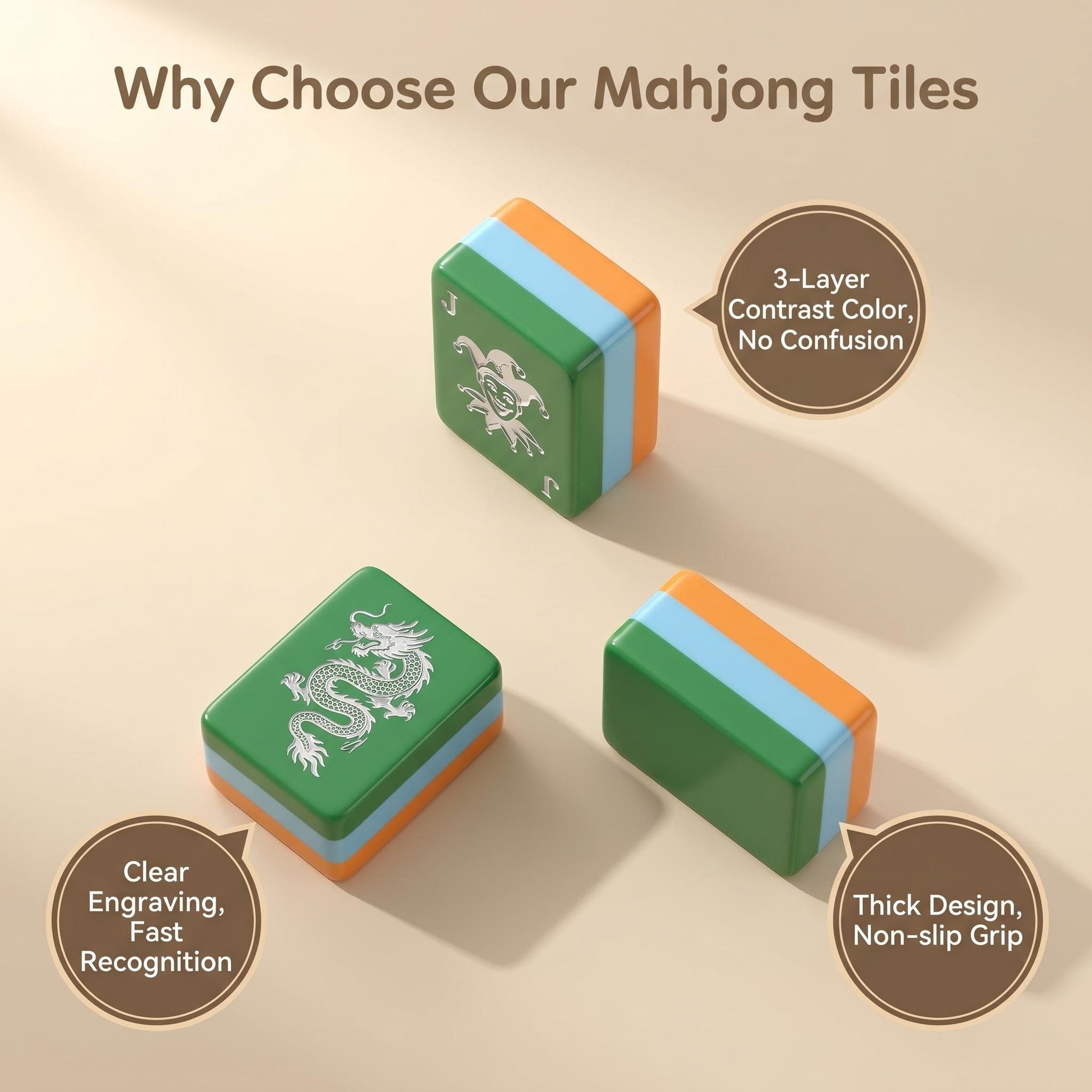 Premium Mahjong Game Set for Family & Travel