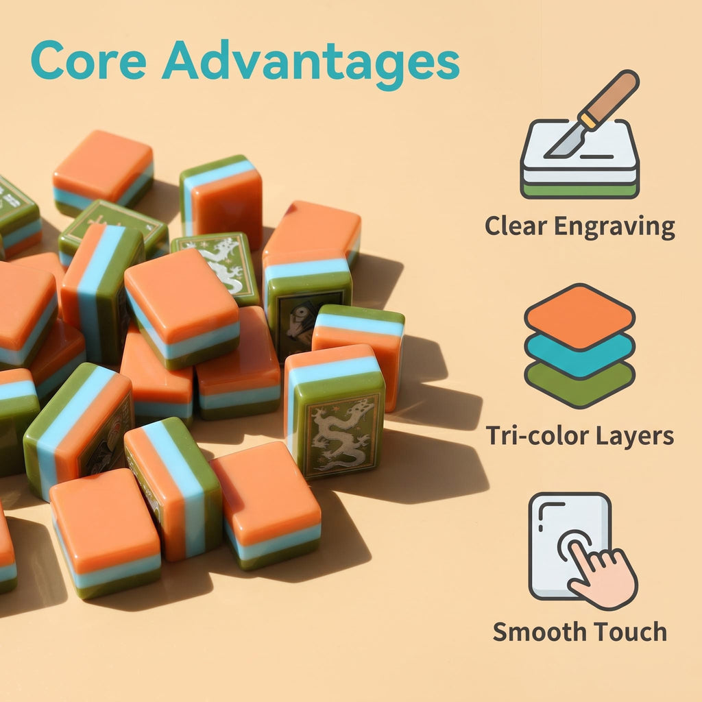 Premium Mahjong Game Set for Family & Travel