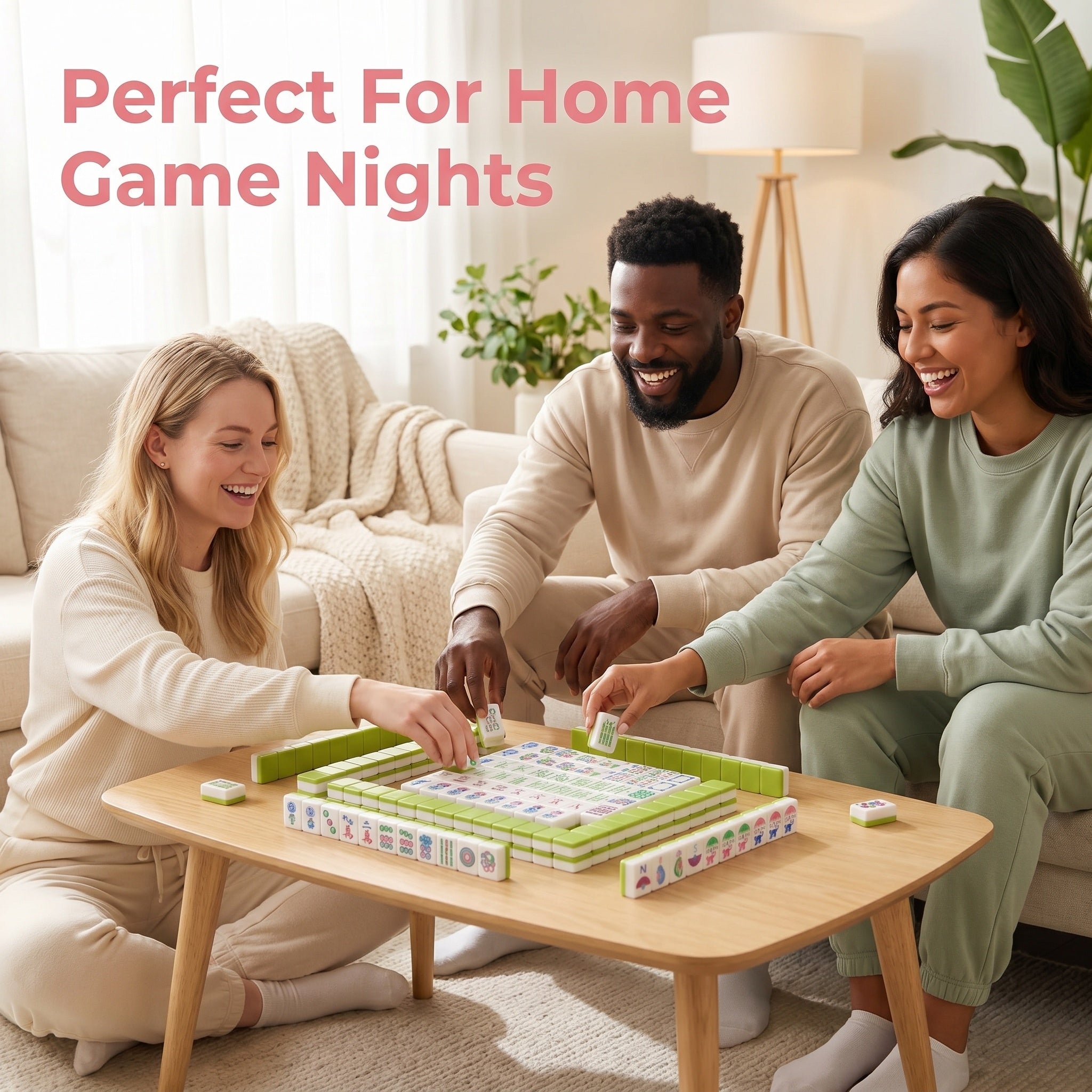 Bloom™ Apple Green Mahjong Set