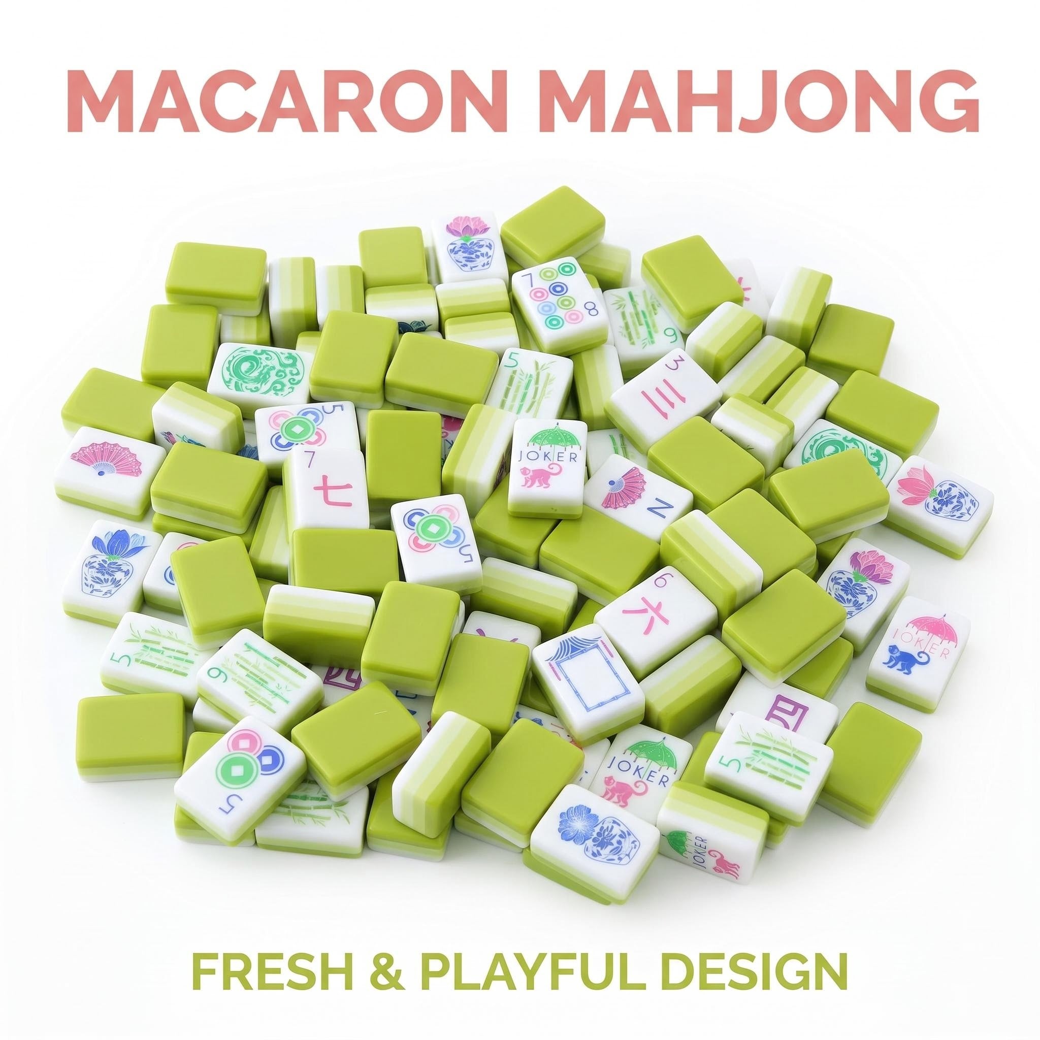 Bloom™ Apple Green Mahjong Set
