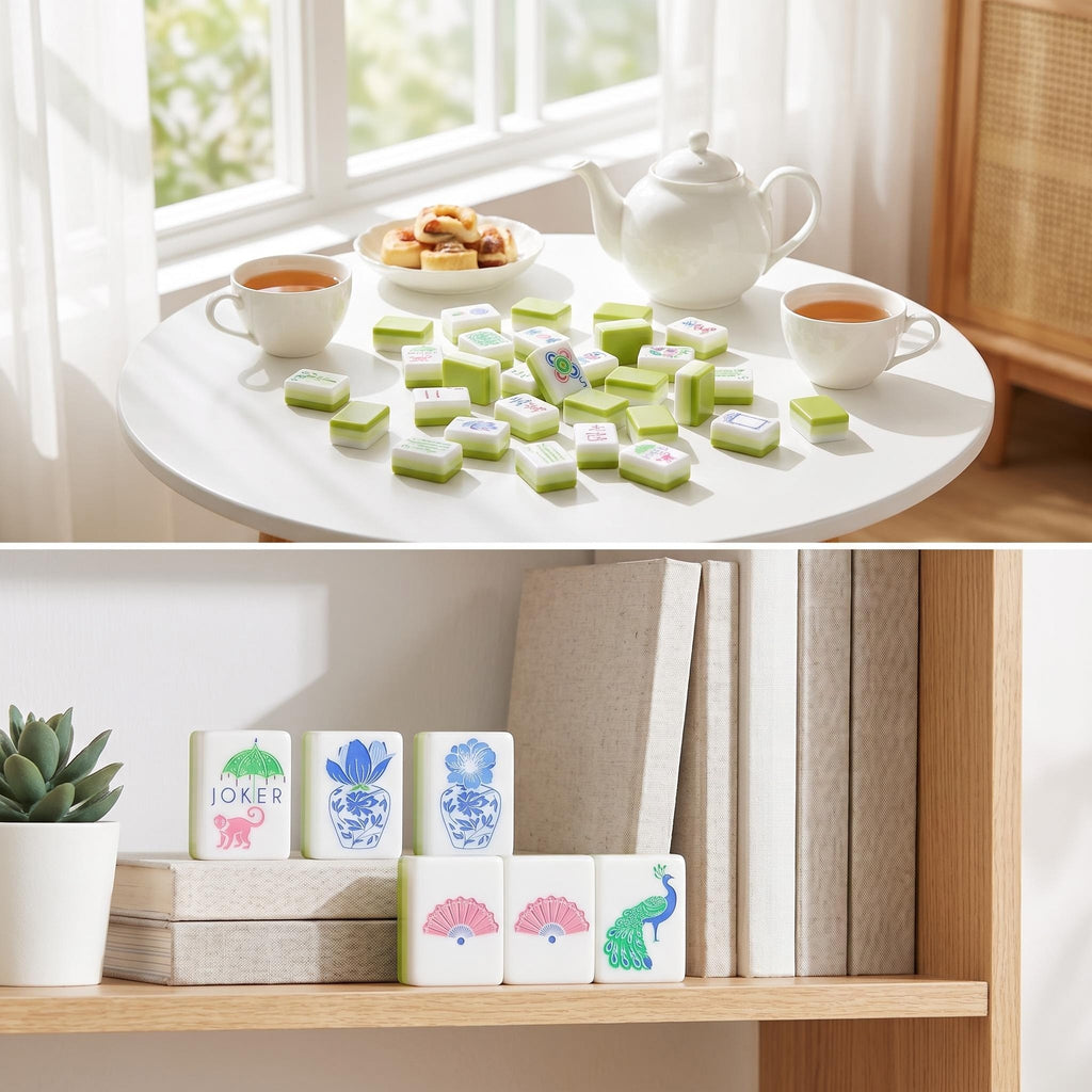 Bloom™ Apple Green Mahjong Set
