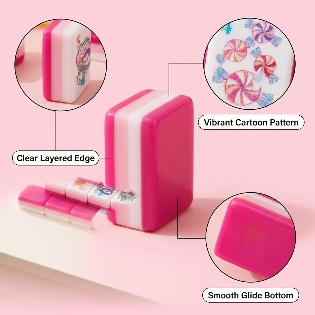 Sweet Mahjong™ Candy Pink Edition – Premium Mahjong Set for Family & Friends