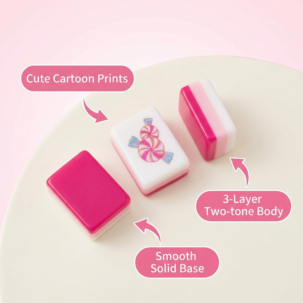 Sweet Mahjong™ Candy Pink Edition – Premium Mahjong Set for Family & Friends