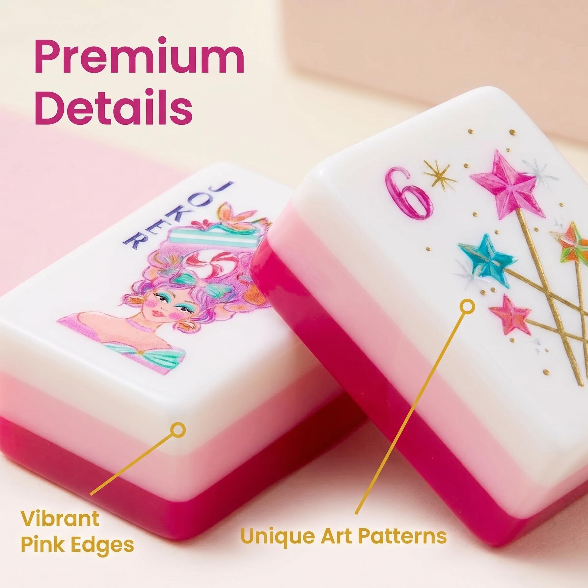 Sweet Mahjong™ Candy Pink Edition – Premium Mahjong Set for Family & Friends