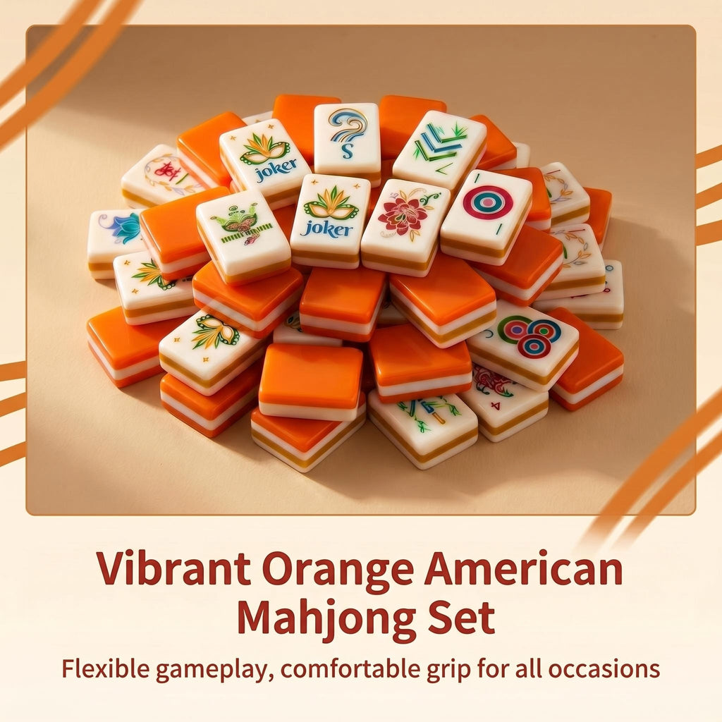 Vibrant Orange American Mahjong Set – Premium Tiles for Game Nights & Gatherings