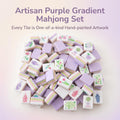 Artisan Purple Gradient Mahjong Set – Luxury Handcrafted Travel Tile Collection