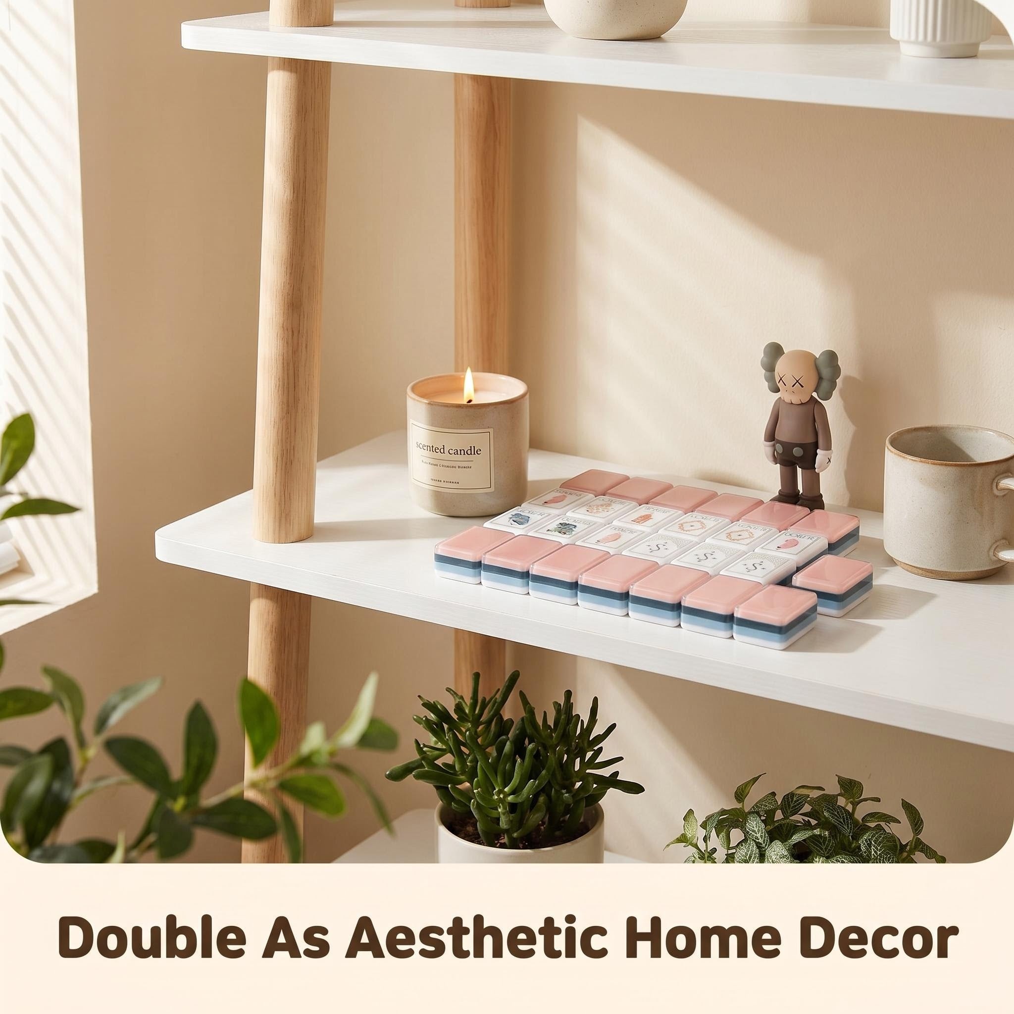 SweetJoker™ Rosé Cream Mahjong Set – Premium Designer Tiles Inspired by Soft Vintage Tones