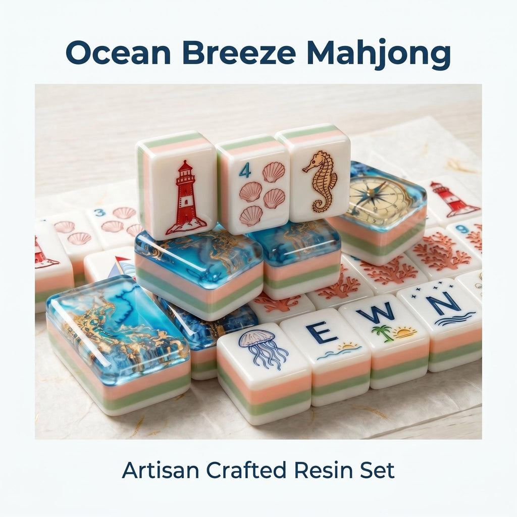 SweetJoker™ Neptune Royale Mahjong Set – Premium Ocean-Inspired Mahjong for Elegant Gatherings