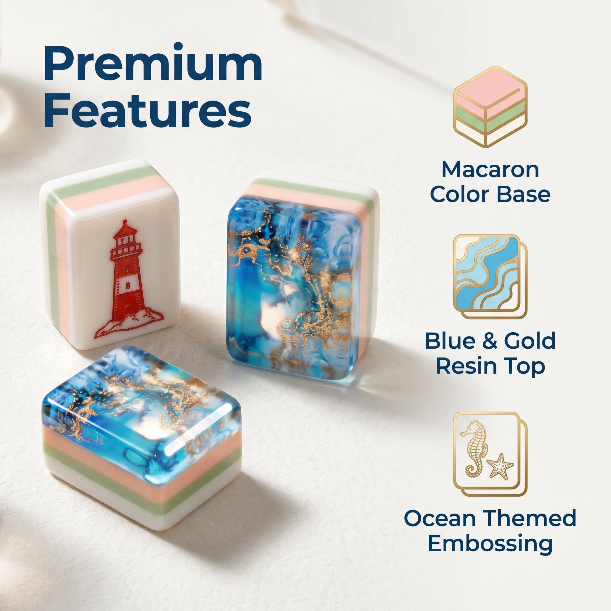 SweetJoker™ Neptune Royale Mahjong Set – Premium Ocean-Inspired Mahjong for Elegant Gatherings
