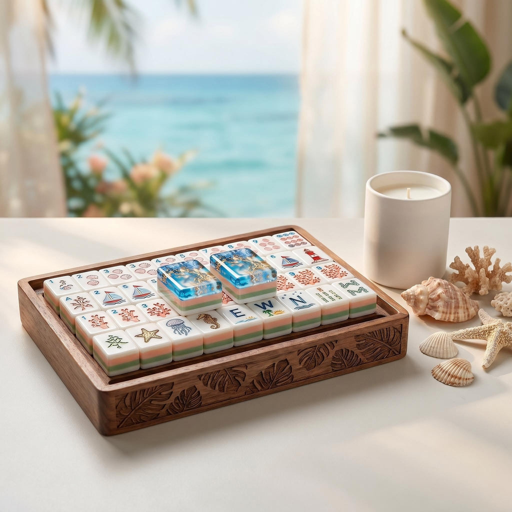 SweetJoker™ Neptune Royale Mahjong Set – Premium Ocean-Inspired Mahjong for Elegant Gatherings