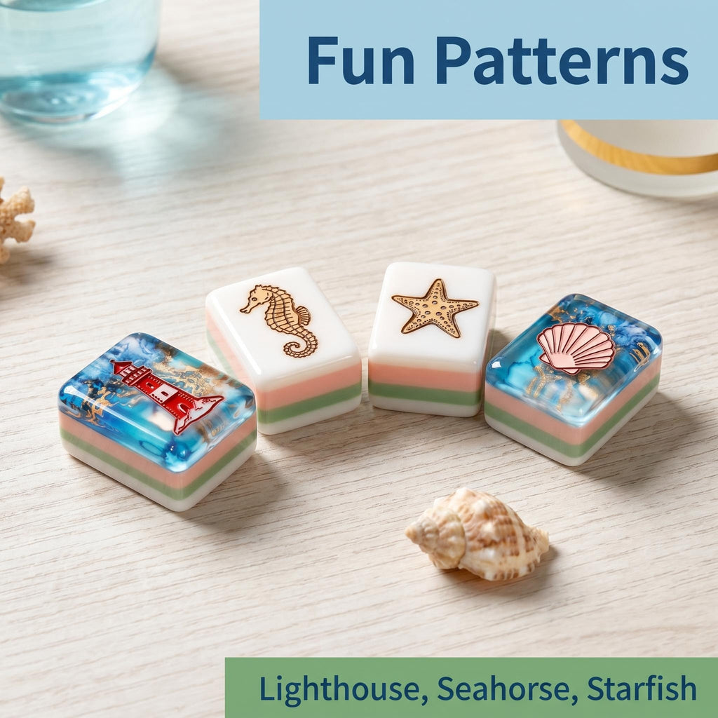 SweetJoker™ Neptune Royale Mahjong Set – Premium Ocean-Inspired Mahjong for Elegant Gatherings