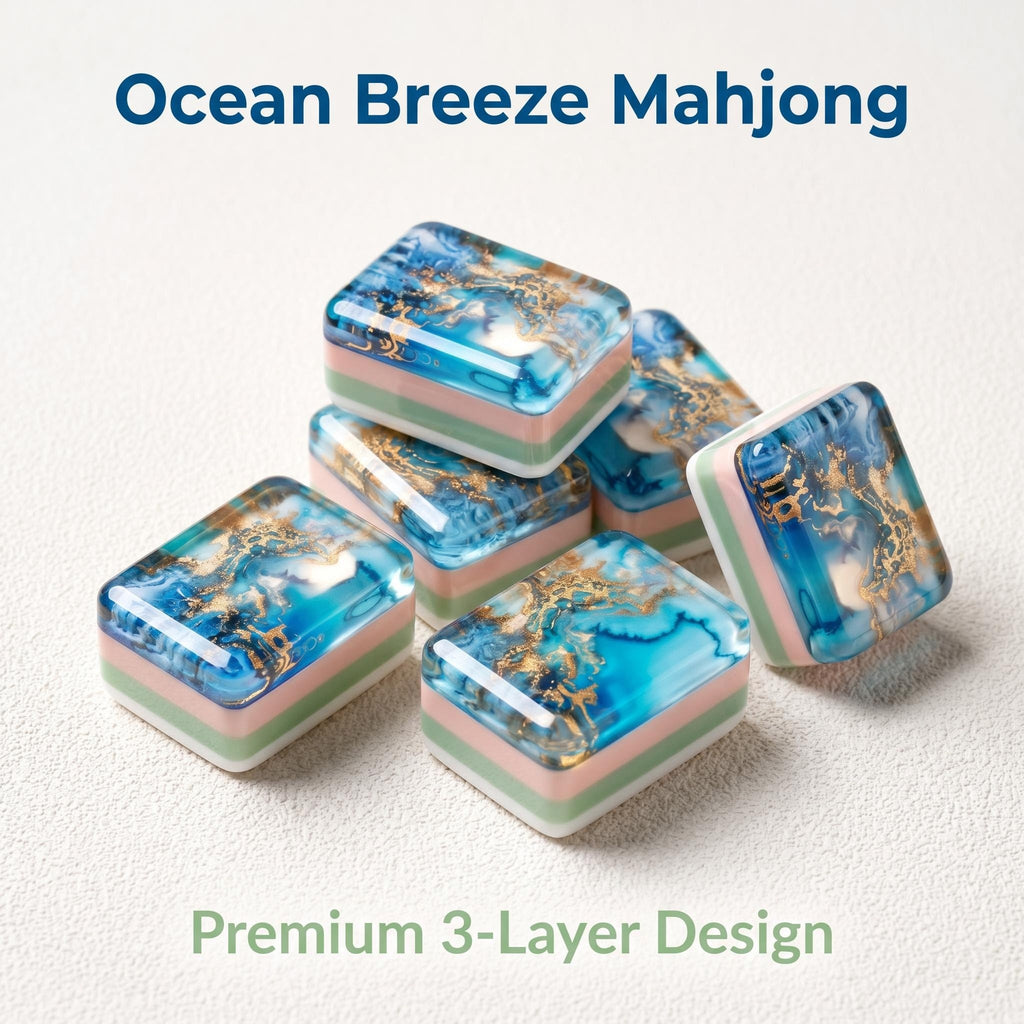 SweetJoker™ Neptune Royale Mahjong Set – Premium Ocean-Inspired Mahjong for Elegant Gatherings