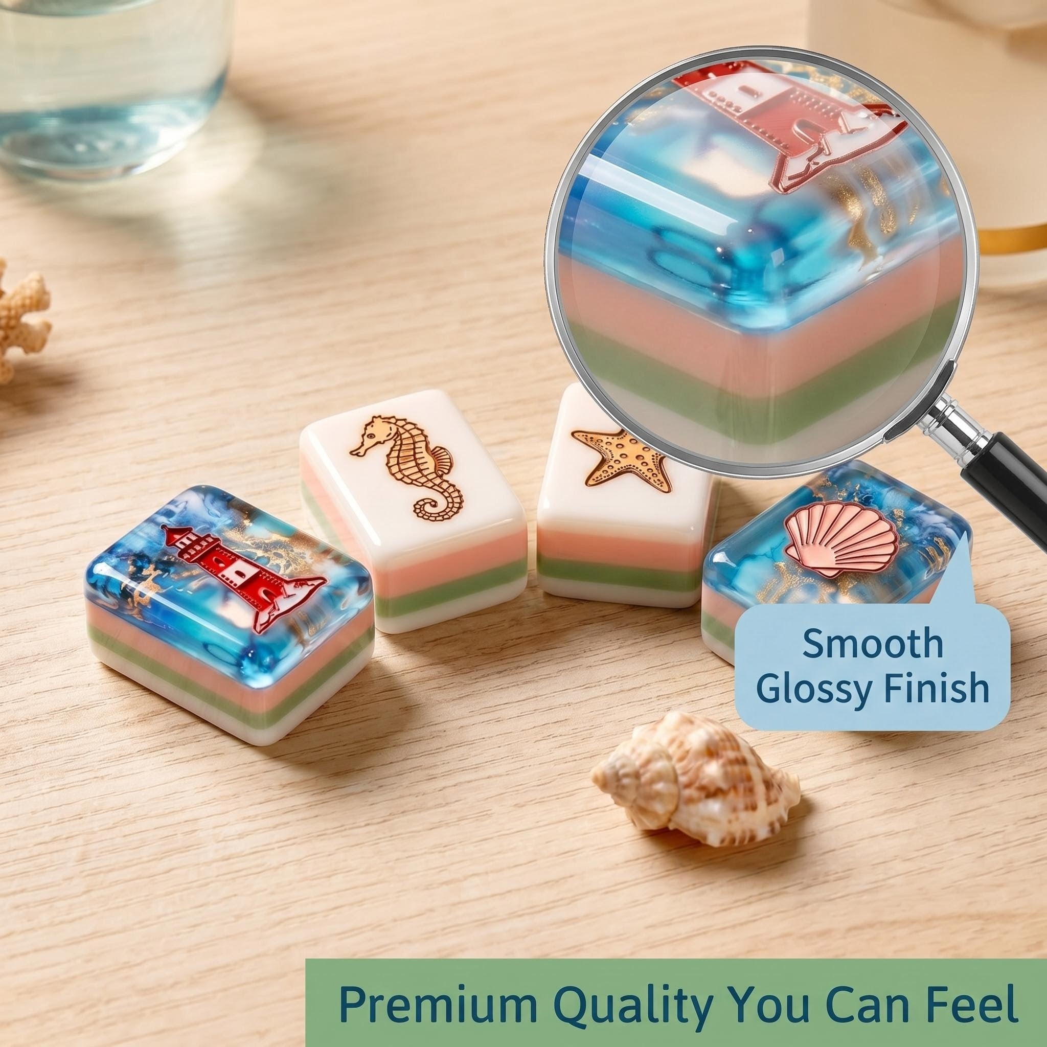 SweetJoker™ Neptune Royale Mahjong Set – Premium Ocean-Inspired Mahjong for Elegant Gatherings