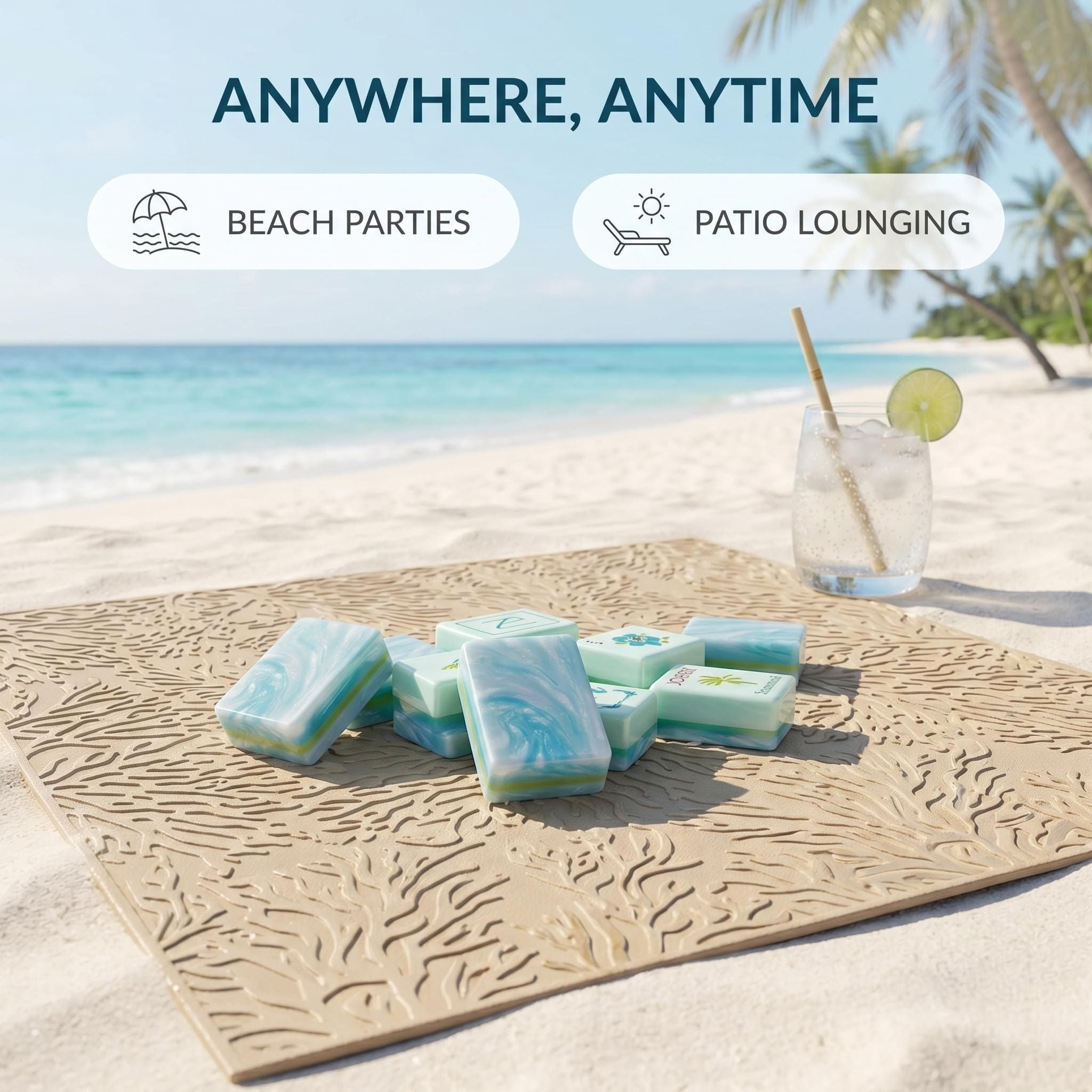 SweetJoker™ Coastal Shell Mahjong Set – Premium Designer Tiles Inspired by Ocean Elegance