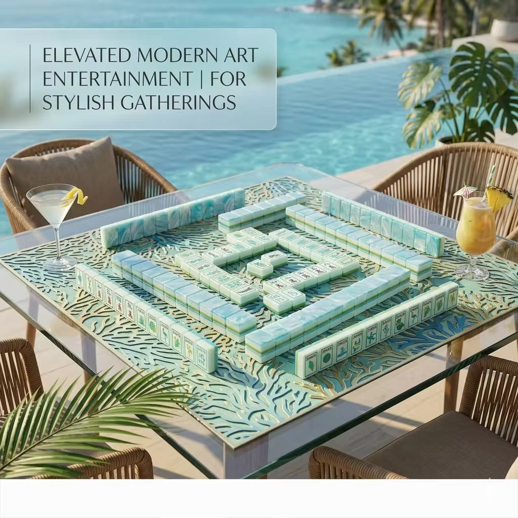 SweetJoker™ Coastal Shell Mahjong Set – Premium Designer Tiles Inspired by Ocean Elegance