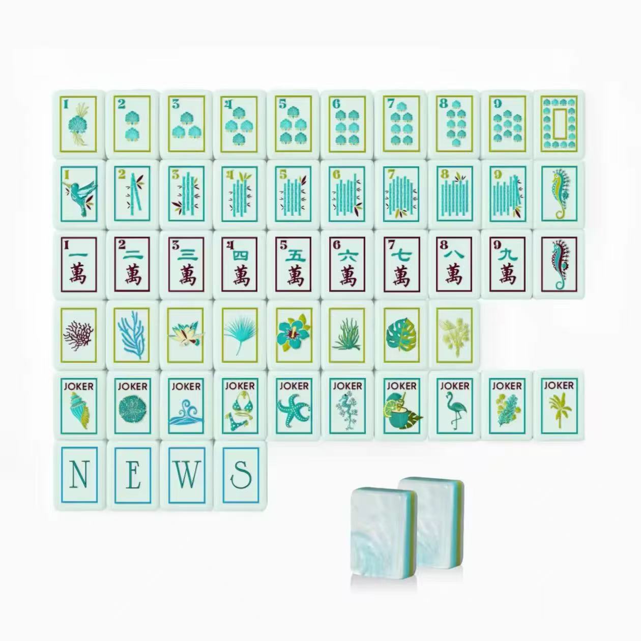 SweetJoker™ Coastal Shell Mahjong Set – Premium Designer Tiles Inspired by Ocean Elegance