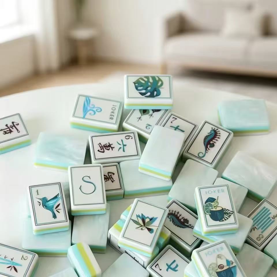 SweetJoker™ Coastal Shell Mahjong Set – Premium Designer Tiles Inspired by Ocean Elegance