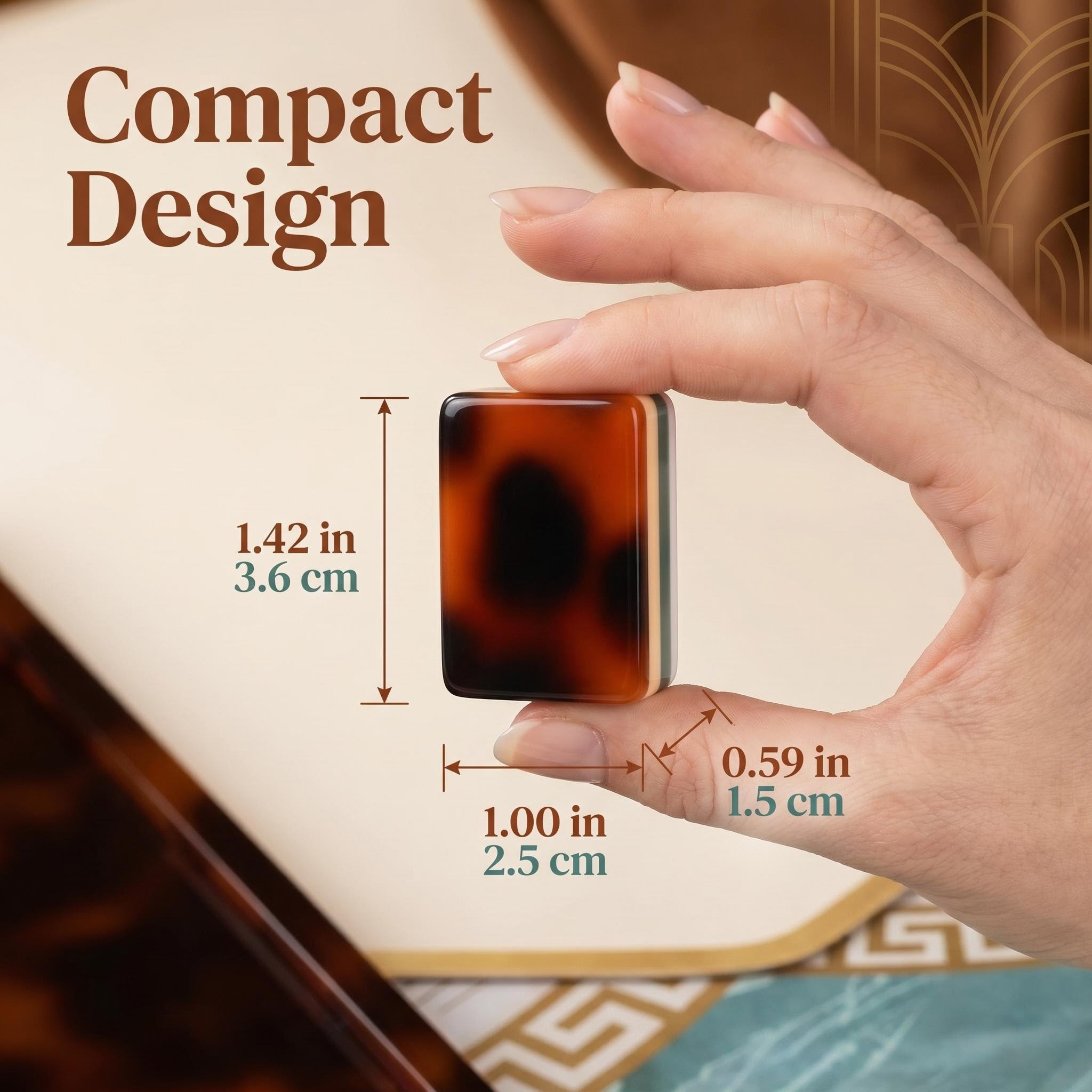 SweetJoker™ Tortoiseshell Luxe Mahjong Set – Premium Designer Tiles Inspired by Classic Luxury